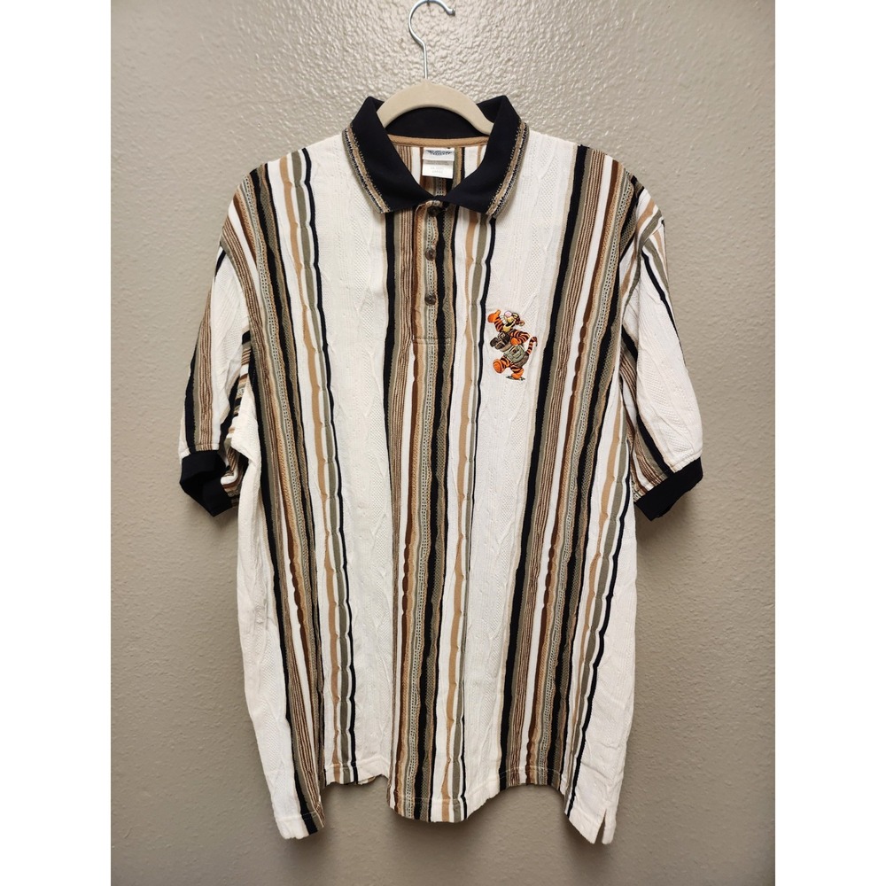 Disney VIntage Tigger Golf Polo shirt Men's SZ L Multicolor